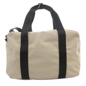 THE NORTH FACE ボストンバッグ ショルダー 2WAY 斜め掛け ナイロン ロゴ ベージュ 黒 ブラック /GV GY18