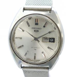 5 ファイブ ジャンク品 5126-8010 腕時計 ウォッチ 自動巻き デイデイト カレンダー付き シルバー色