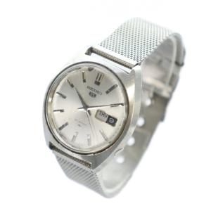 SEIKO 5 ファイブ ジャンク品 5126-8010 腕時計 ウォッチ 自動巻き デイデイト カレンダー付き シルバー色
