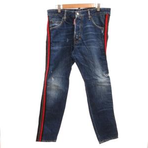 Classic Kenny Jean デニムパンツ ジーンズ ダメージ加工 側章 ライン 50 インディゴブルー