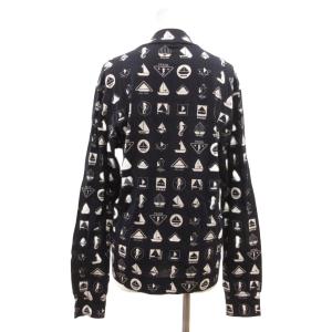 PRADA カットソー プリント M ネイビー