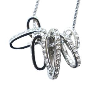 ネックレス アクセサリー ペンダント ラインストーン シルバー色 GY18 /MQ