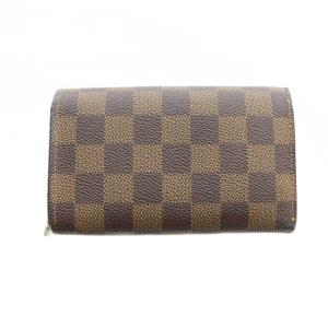 LOUIS VUITTON N61730 ポルトモネ･ビエトレゾール 二つ折り財布 ウォレット ロゴ ダミエ PVC 茶 ブラウン