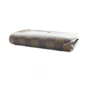 LOUIS VUITTON N61730 ポルトモネ･ビエトレゾール 二つ折り財布 ウォレット ロゴ ダミエ PVC 茶 ブラウン