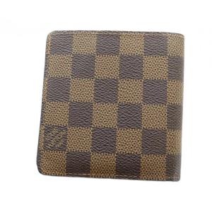 LOUIS VUITTON M60929 ダミエ ポルトビエ 6カルトクレディ 二つ折り財布 ウォレット 札入れ ロゴ 茶 ブラウン