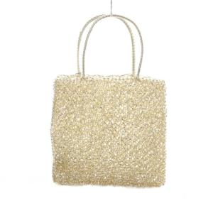 ワイヤーバッグ トートバッグ ハンドバッグ ゴールドカラー 金色 GY11 /MQ