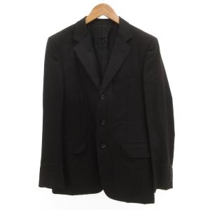 GUCCI シングルスーツ テーラードジャケット パンツ スラックス ウール ヘリンボーン 46 黒 ブラック /JS