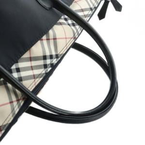 Burberry's BLUE LABEL トートバッグ ハンド ロゴ ノバチェック 黒 ブラック ベージュ GY17 /MQ