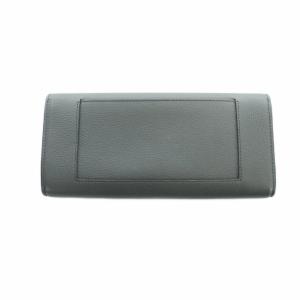 CELINE ラージフラップ 長財布 ウォレット レザー ロゴ グレー GY17 /MQ
