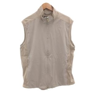 ライダーカップ2016  ゴルフウェア ベスト ジップアップ 切替 ロゴ プリント XK グレー ベージュ