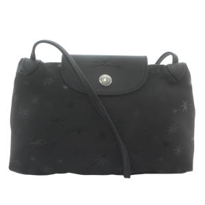 ルプリアージュ エトワール ショルダーバッグ ポシェット ナイロン レザー 総柄 プリント ロゴ 黒 ブラック