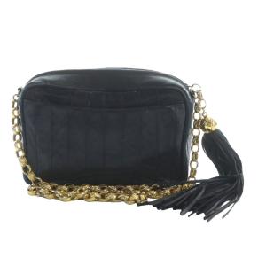 CHANEL ヴィンテージ マドモアゼル フリンジ チェーン ショルダーバッグ ココマーク