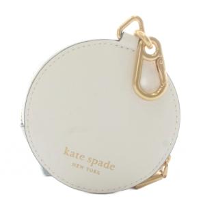 kate spade new york イン ブルーム フラワー コイン パース コインケース 小銭入れ 牛革 レザー ラウンド ロゴ 白 ホワイト