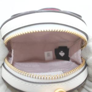 kate spade new york イン ブルーム フラワー コイン パース コインケース 小銭入れ 牛革 レザー ラウンド ロゴ 白 ホワイト