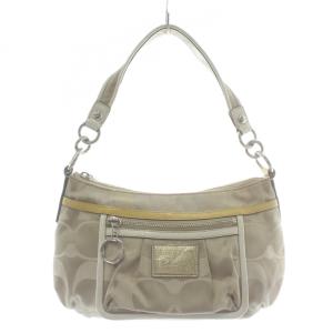 ポピー POPPY ハンドバッグ ショルダー 2WAY キャンバス レザー シグネチャー ベージュ 14562