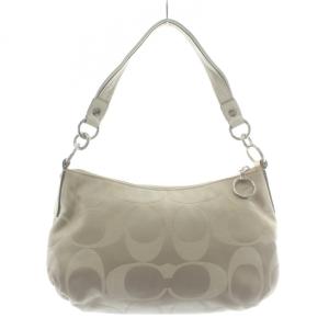 COACH ポピー POPPY ハンドバッグ ショルダー 2WAY キャンバス レザー シグネチャー ベージュ 14562