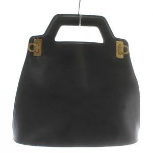 ハンドバッグ パテントレザー ガンチーニ ゴールド金具 黒 ブラック BV-215239 /XZ GY18