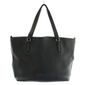 TORY BURCH トートバッグ ハンド レザー ロゴ エンボス加工 黒 ブラック /XZ GY18