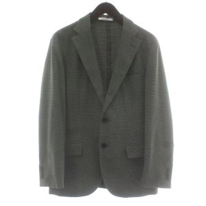 テーラードジャケット ブレザー シングル 2B 千鳥格子 チェック柄 38R グレー /XZ GY18