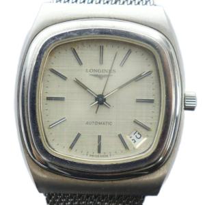 腕時計 ウォッチ 自動巻き カレンダー付き スクエア ロゴ シルバー色 GY18 /MQ