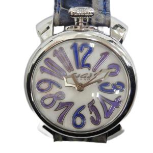 MANUALE マヌアーレ 40mm 5020 腕時計 ウォッチ クォーツ 白文字盤 レザーベルト シルバー色