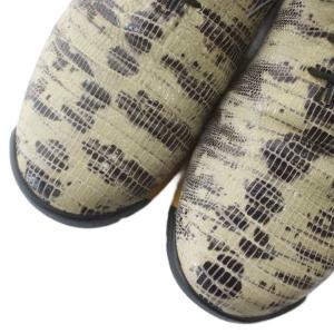 KENZO スニーカー レザー ローカット ビブラムソール パイソン柄 42 27cm ベージュ 黒 ブラック M253