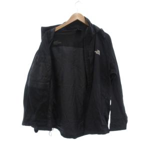 THE NORTH FACE マウンテンパーカー ジャケット XL ロゴ 長袖 フード ジップアップ 黒 ブラック /NU GY11