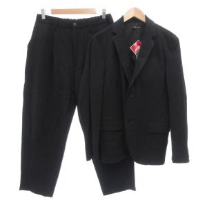 タグ付き セットアップ シングル テーラードジャケット パンツ スラックス M 黒 ブラック /UO GY18