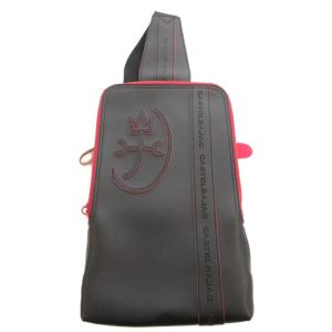 ショルダーバッグ 斜め掛け クロスボディ レザー ロゴ 黒 ブラック 086931 /FF GY18