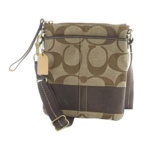 10129 ショルダーバッグ 斜めがけ ロゴ キャンバス 茶 ブラウン GY18 /MQ