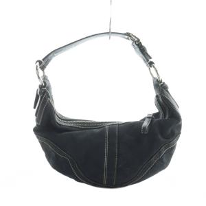 10073 ワンショルダーバッグ ハンド ロゴ キャンバス レザー シグネチャー 黒 ブラック GY18