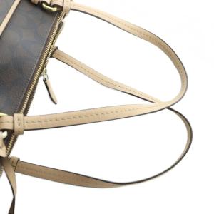 COACH F26187 トートバッグ ハンド PVC レザー シグネチャー ロゴ 茶 ブラウン GY18 /MQ