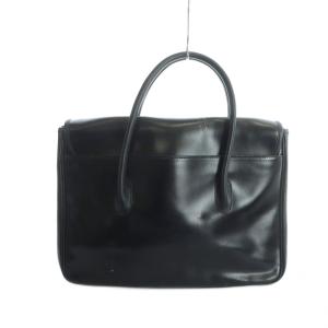 Longchamp ロゾ フラップ トートバッグ ハンドバッグ レザー 黒 ブラック GY18 /MQ