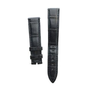 時計用 替えベルト バンド クロコダイル レザー 黒 ブラック GY11 /MQ