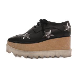 エリス Elyse プラットフォームシューズ 厚底 星モチーフ 38 黒 ブラック 363998 /UO