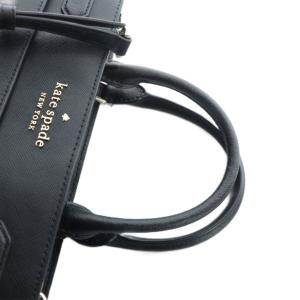 kate spade new york D411 ハンドバッグ ショルダー 2WAY レザー ロゴ 黒 ブラック GY18 /MQ