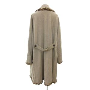 FENDI 365 ヴィンテージ コート ファー装飾 42 グレージュ系