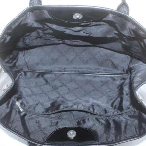 Longchamp トートバッグ ハンド レザー ロゴ 黒 ブラック /XZ GY18