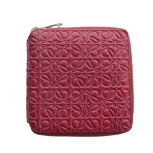 SQUARE ZIP WALLET リピートアナグラム スクエア ジップ ウォレット 二つ折り 財布 レザー