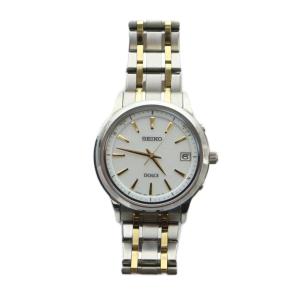 SEIKO 7B24-0BC0 DOLCE 腕時計 ソーラー カレンダー付き デイト シルバーカラー