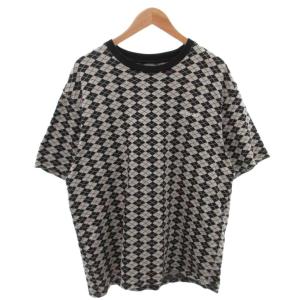 Diamond Jacquard S/S Tシャツ L グレー ブラック