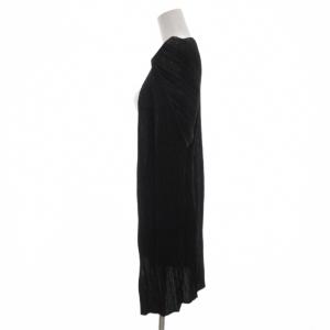 PLEATS PLEASE ISSEY MIYAKE イッセイミヤケ プリーツ ロングカーディガン ドット柄 水玉模様 F 黒 ブラック PP54-JO807