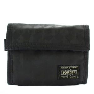 CURRENT カレント 二つ折り財布 エンボス加工 牛革 レザー黒（2021/01