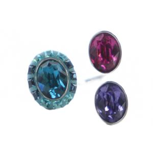 SWAROVSKI 指輪 リング アクセサリー クリスタル ロゴ 52 7号 シルバー色 マルチカラー GY18 /MQ