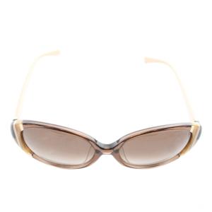 Salvatore Ferragamo 眼鏡 サングラス セルフレーム グラデーション ラウンド ロゴ 5816-140 茶色 ブラウン ピンク