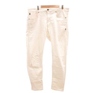 デニムパンツ ジーンズ W36 白 ホワイト スリム ロゴ ジッパーフライ NL850210161B01