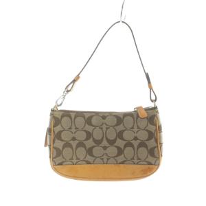 COACH 6094 ハンドバッグ キャンバス レザー シグネチャー ロゴ 茶 ブラウン GY18 /MQ