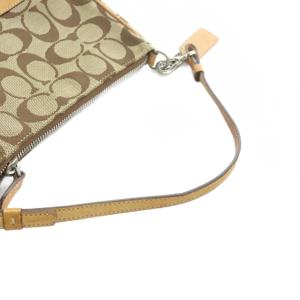 COACH 6094 ハンドバッグ キャンバス レザー シグネチャー ロゴ 茶 ブラウン GY18 /MQ