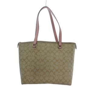 COACH シグネチャートートバッグ PVC ロゴ ベージュ ピンク F79609 /NU GY18