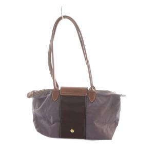 Longchamp ル プリアージュ トートバッグ ハンド ナイロン レザー ロゴ 紫 GY18 /MQ